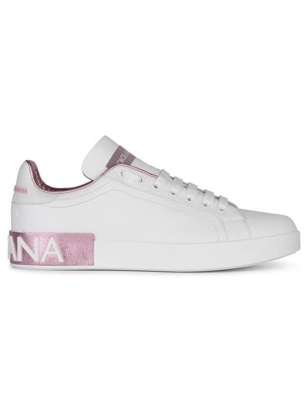 Portofino low-top sneakers white pink - DOLCE&GABBANA - BALAAN 2