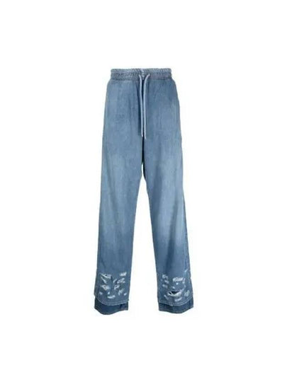 D Martian 0emaf Denim Straight Pants Blue - DIESEL - BALAAN 2