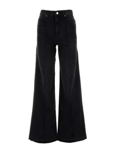 Noldy Denim Wide Jeans Black - ISABEL MARANT - BALAAN 1