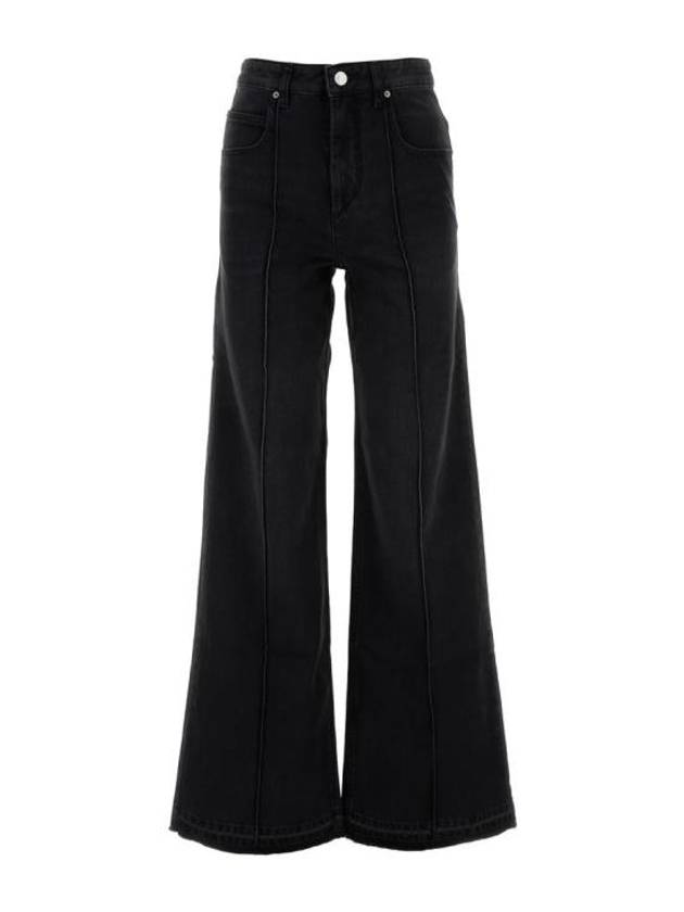 Noldy Denim Wide Jeans Black - ISABEL MARANT - BALAAN 1