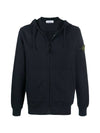 Wappen Logo Zip Up Hoodie Navy - STONE ISLAND - BALAAN 1