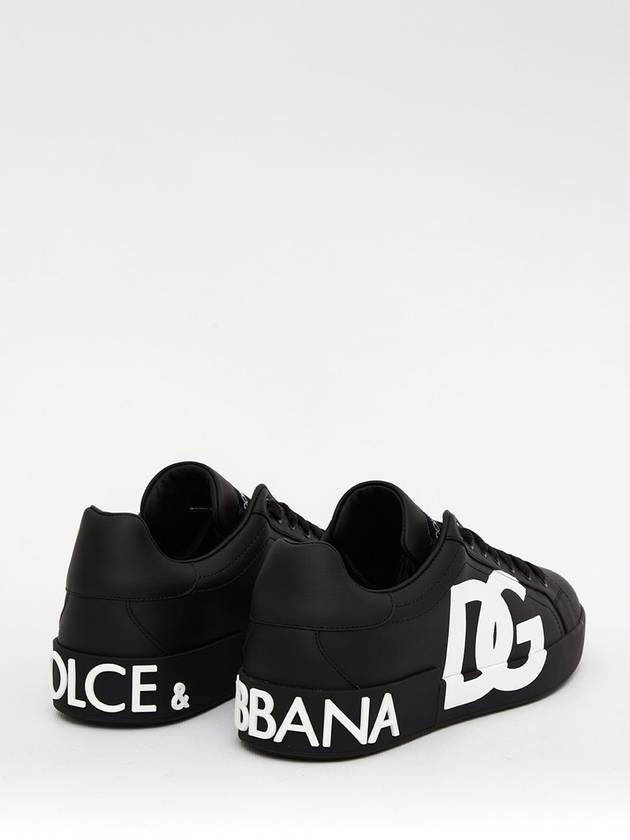 Saint Tropez Calfskin Sneakers Black - DOLCE&GABBANA - BALAAN 4