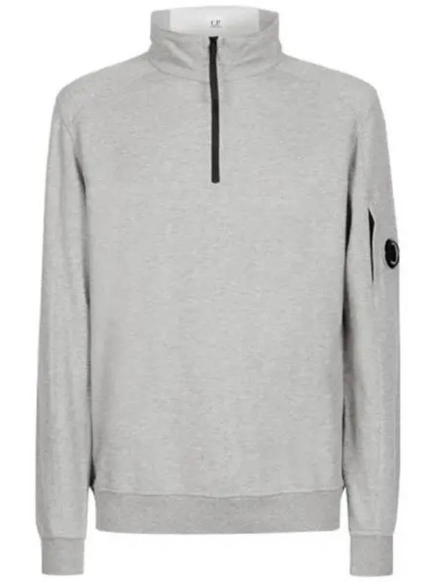 CP Company 12CMSS035A 002246G M93 Lens Wappen Fleece Half Zip Up Sweatshirt Melange Gray Men s TJ 270699 - CP COMPANY - BALAAN 1