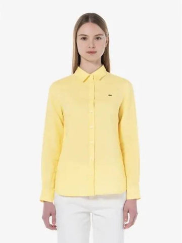 Women s basic linen shirt CF904E 54G 107 Domestic product GQ2N24031293000 - LACOSTE - BALAAN 1