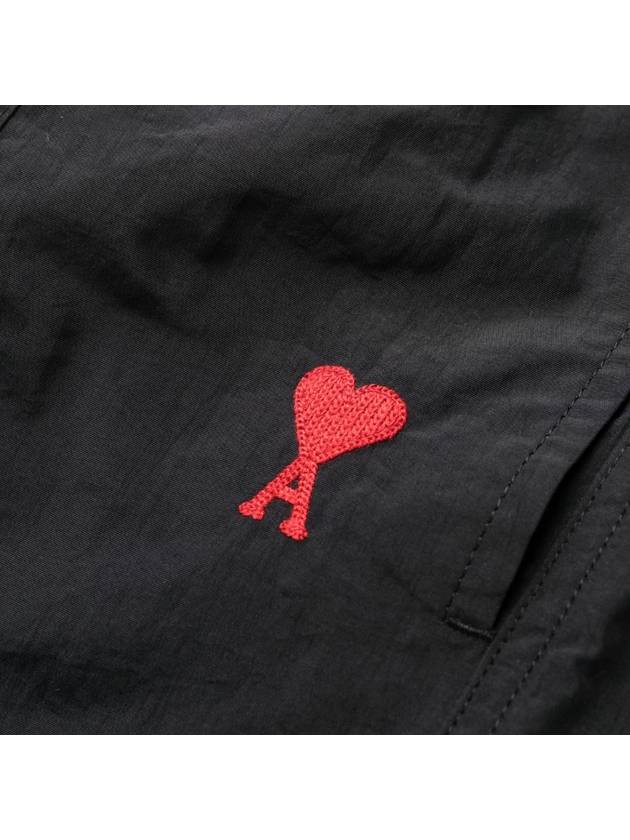 Heart Logo Swim Shorts Black - AMI - BALAAN 4