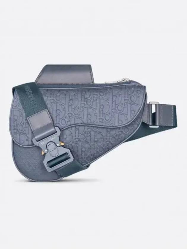 x Stone Island Saddlebag and Numbered Edition Oblique Technical Fabric Blue Cannage Smooth Calfskin - DIOR - BALAAN 2