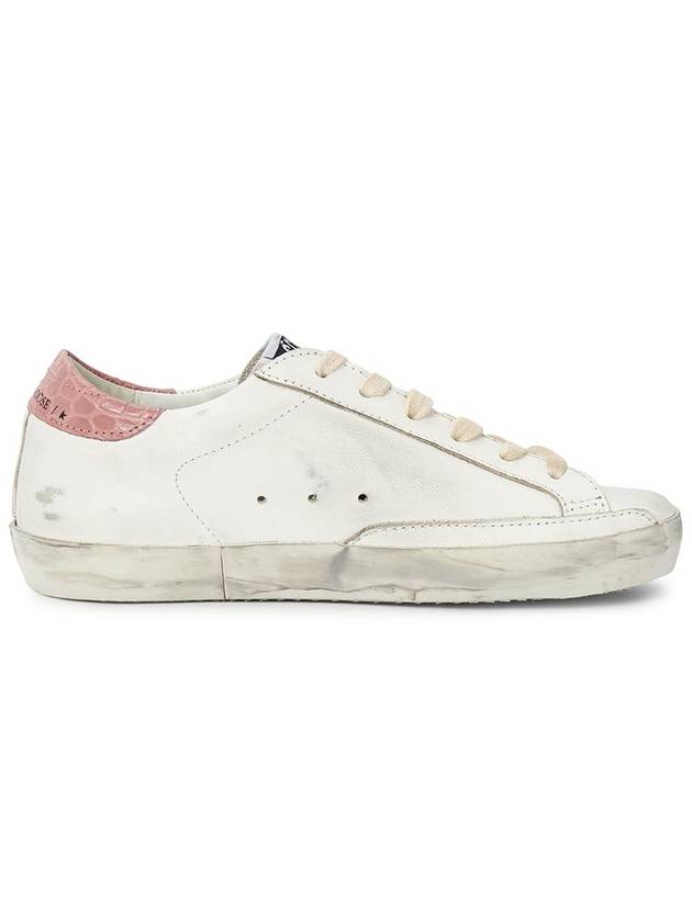 Superstar Pink Tab Leather Low Top Sneakers White - GOLDEN GOOSE - BALAAN 5