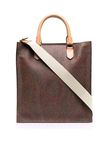 paisley tote bag brown - ETRO - BALAAN.