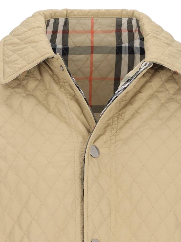 Check Reversible Quilted Jacket Beige - BURBERRY - BALAAN 6