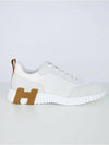 Men's Bouncing Mesh Suede Goatskin Low Top Sneakers White - HERMES - BALAAN 3