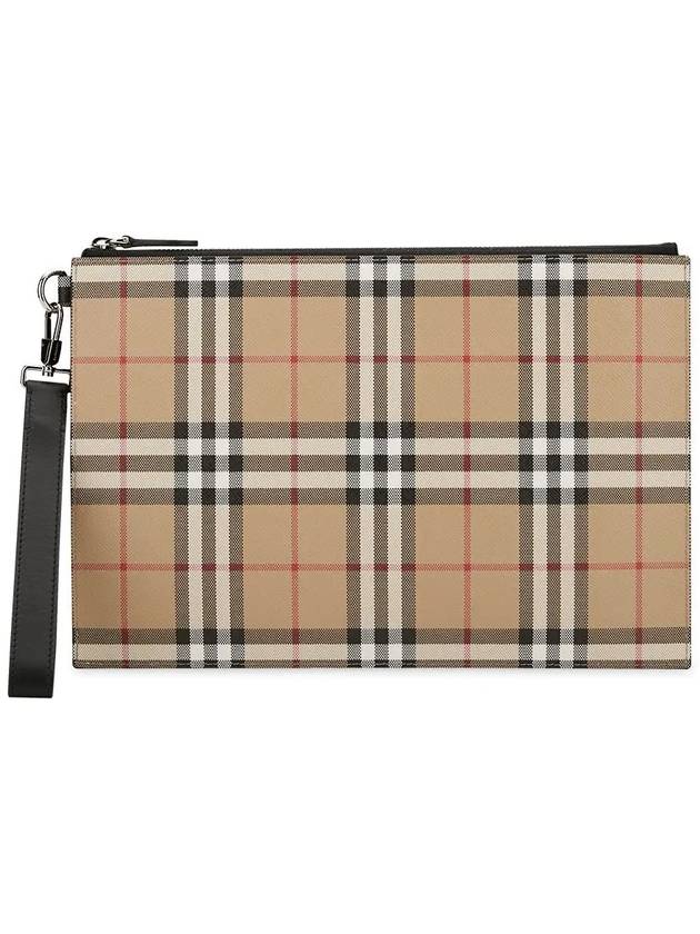 Edin Check Clutch Bag Beige - BURBERRY - BALAAN 2