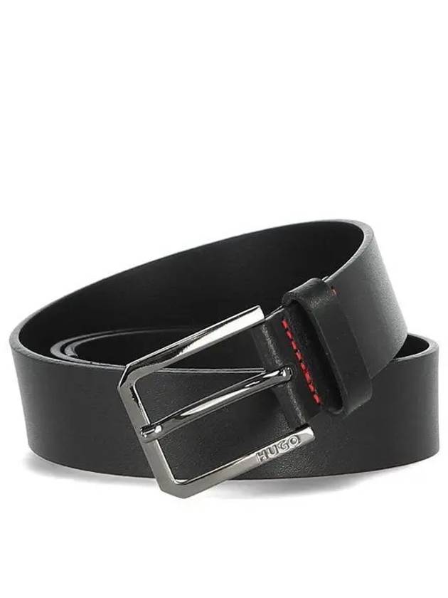 Metal Buckle Leather Belt Black - HUGO BOSS - BALAAN 2