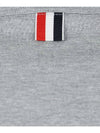 Men's Medium Weight Jersey Tipped Pocket Crewneck Short Sleeve T-Shirt Light Grey - THOM BROWNE - BALAAN 4