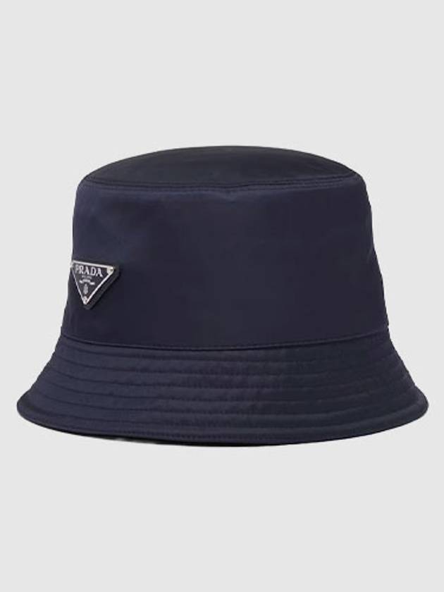 triangle logo re-nylon bucket hat navy - PRADA - BALAAN 2