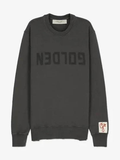 Fleece Reverse Logo Sweatshirt Grey - GOLDEN GOOSE - BALAAN 2