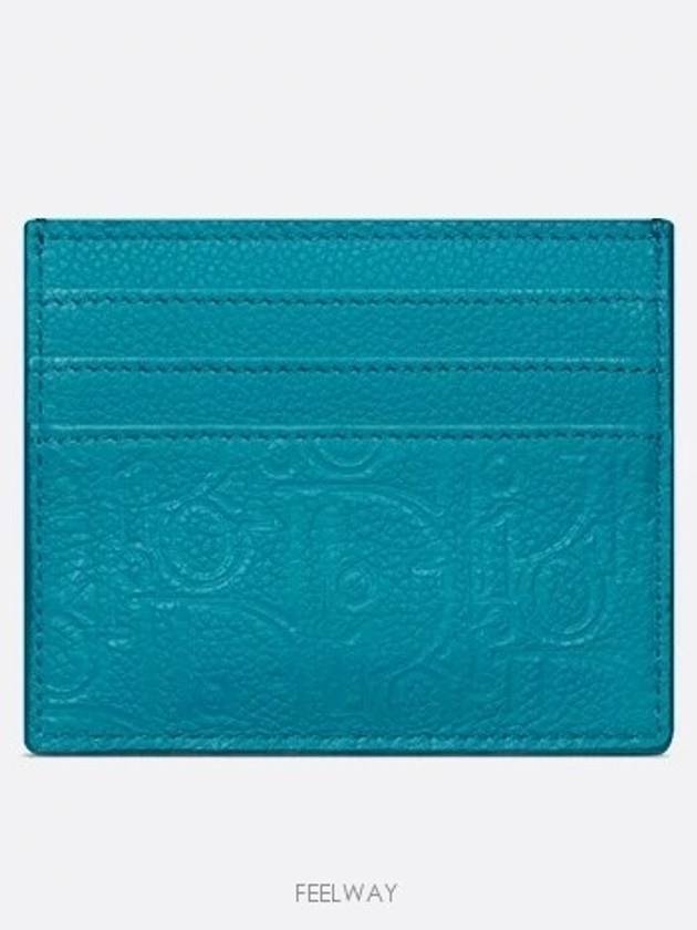 Card Wallet Blue Dior Gravity Leather - DIOR - BALAAN 2