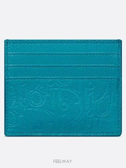 Card Wallet Blue Dior Gravity Leather - DIOR - BALAAN 2