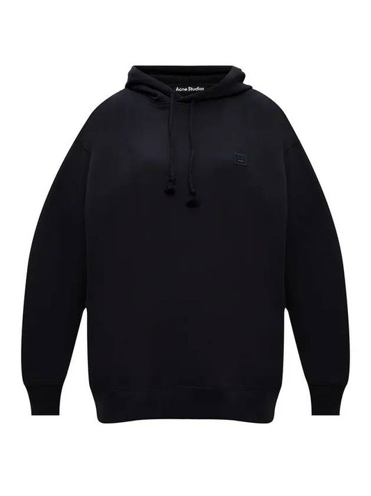 Face Patch Hoodie Black - ACNE STUDIOS - BALAAN 1