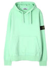 Signature Logo Patch Hoodie Light Green - STONE ISLAND - BALAAN 2