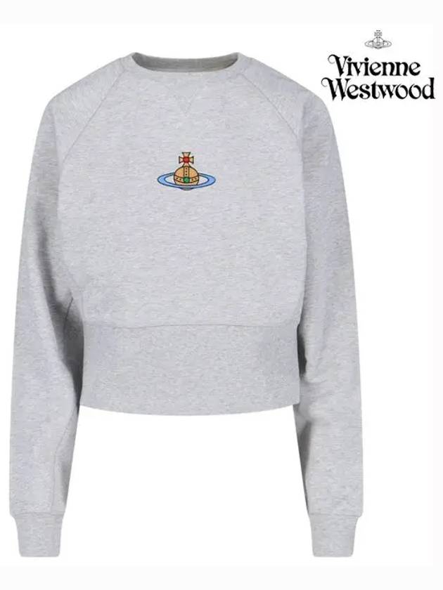 ORB Embroid Logo Sweatshirt Light Grey - VIVIENNE WESTWOOD - BALAAN 3