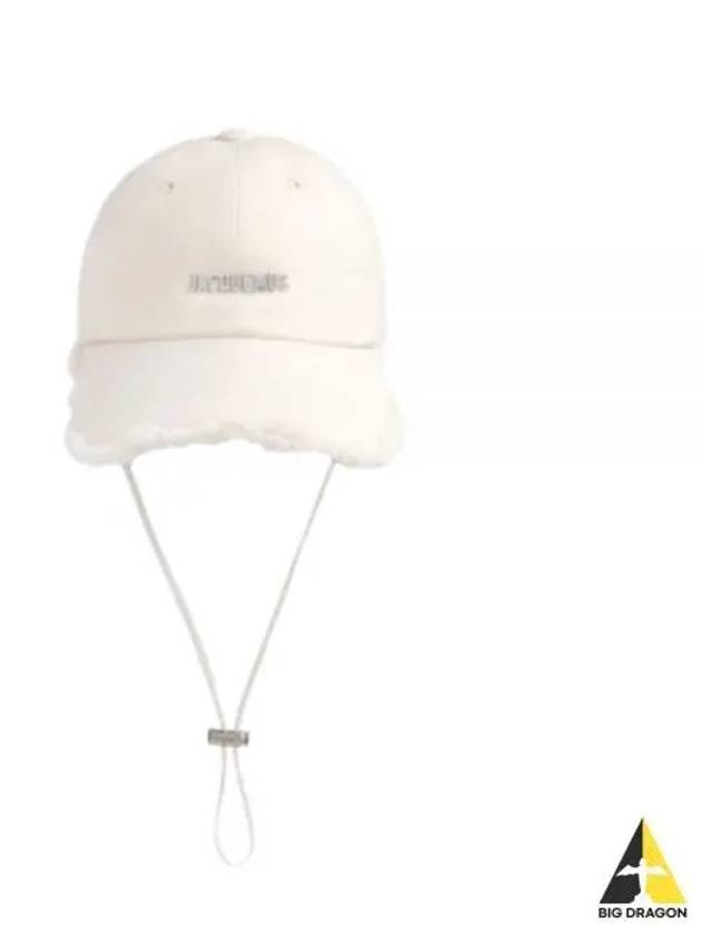 La Casquette Artichaut Fringe Metal Logo Ball Cap Off White - JACQUEMUS - BALAAN 2