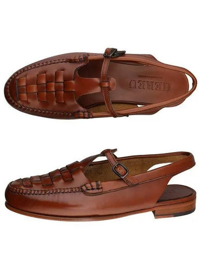 Rocketa Slingback T Bar Loafers Tan - HEREU - BALAAN 2