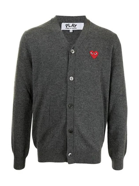 Red Heart Cardigan Dark Grey P1 AZ N008 3 - COMME DES GARCONS - BALAAN 2