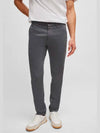 Slim Fit Stretch Cotton Satin Chino Straight Pants Grey - HUGO BOSS - BALAAN 3