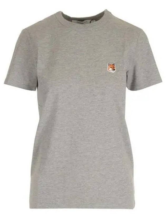 Fox Head Patch Regular Short Sleeve T-Shirt Grey - MAISON KITSUNE - BALAAN 2