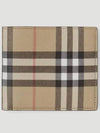 Vintage Check E Canvas Half Wallet Beige - BURBERRY - BALAAN 2