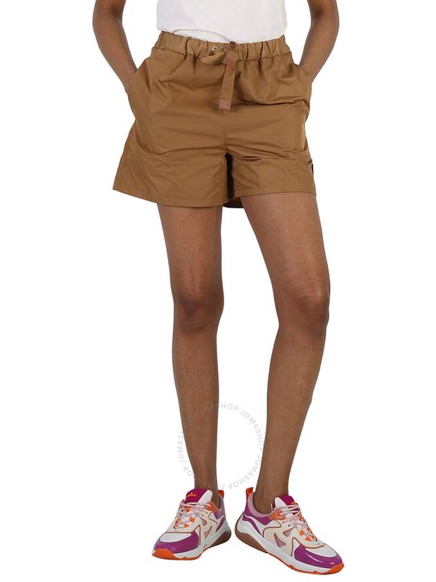 Women's Gabardine Banding Shorts Brown - MONCLER - BALAAN 2