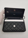 Classic Crossbag On Chain Grained Calfskin & Silver Black - CHANEL - BALAAN 4