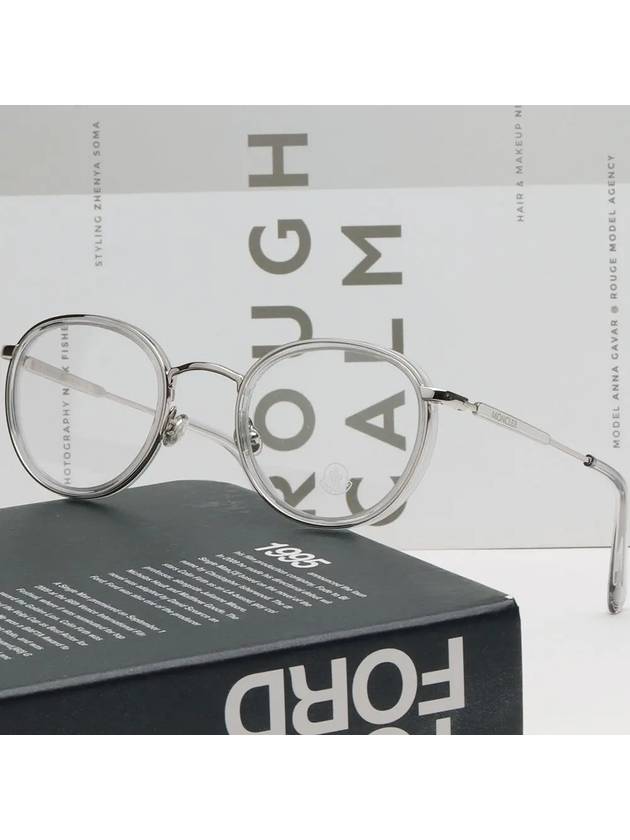 Eyewear Round Eyeglasses Grey - MONCLER - BALAAN 3