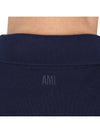 Men's Heart Logo Polo Shirt Navy - AMI - BALAAN 9