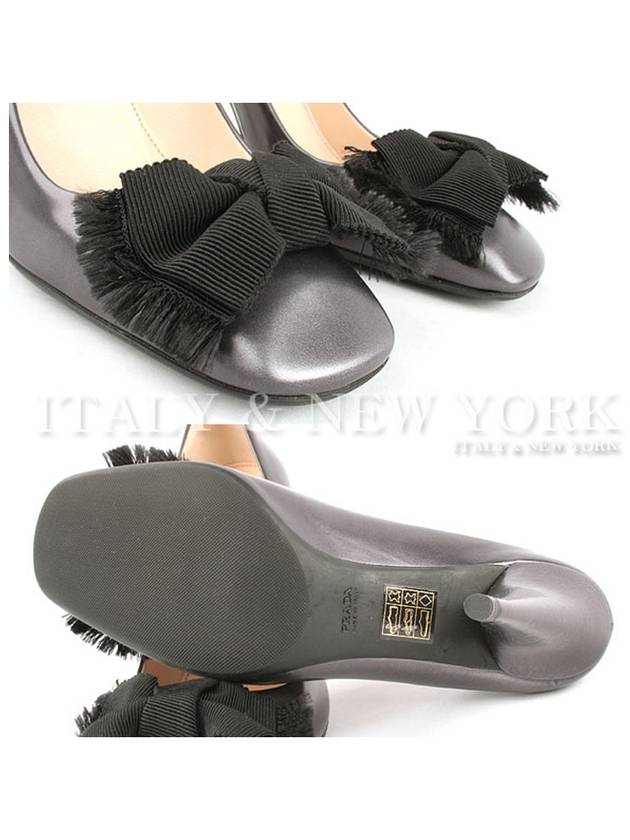 Bow Decoration Pumps Purple Pearl Grey - PRADA - BALAAN 5