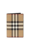 Vintage Check Leather Half Wallet Beige - BURBERRY - BALAAN 2