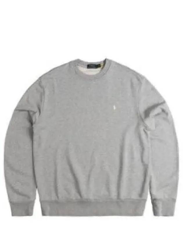 Embroidered Pony Logo Crew Neck Cotton Sweatshirt Grey - POLO RALPH LAUREN - BALAAN 2