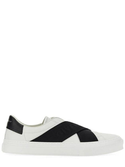 Double Webbing Strap Leather Slip Ons White - GIVENCHY - BALAAN 2