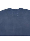 Logo Vintage Cropped Cotton Long Sleeve T-Shirt Blue - MAISON MARGIELA - BALAAN 8