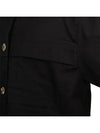 Herringbone Canvas Suit Jacket Black - GANNI - BALAAN 10