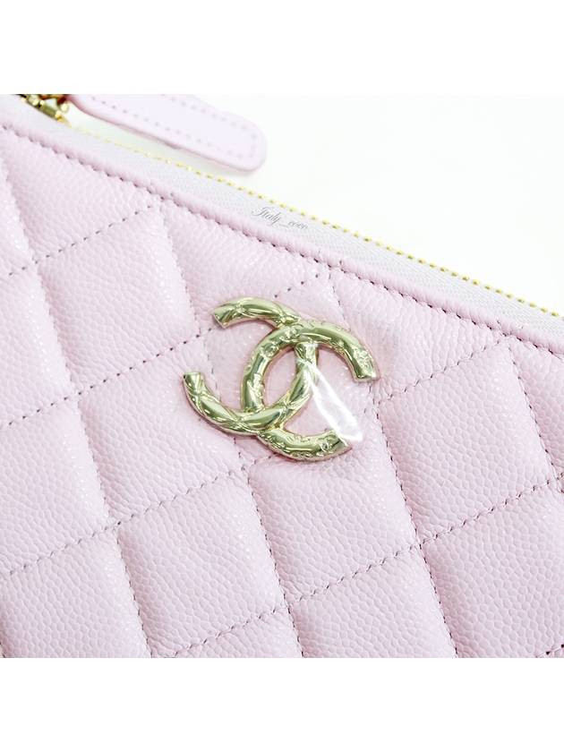 Season CC Logo Pouch Caviar Pink Champagne Gold AP3980 B16267 NW780 - CHANEL - BALAAN 8