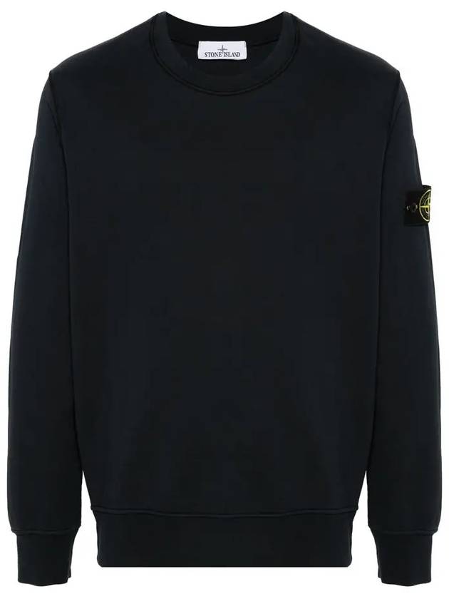 Compass Patch Cotton Sweatshirt Navy - STONE ISLAND - BALAAN 3