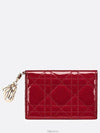 Lady Cannage Patent Calfskin Flap Card Wallet Red - DIOR - BALAAN 2