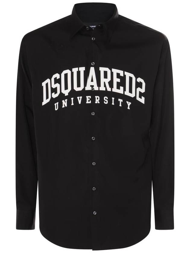 23 fw Black Cotton Shirt S74DM0768S36275900 B0480965517 - DSQUARED2 - BALAAN 1