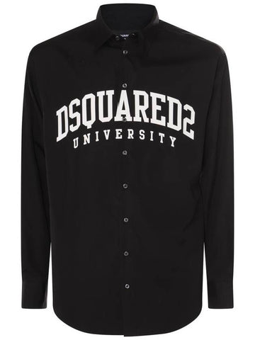 23 fw Black Cotton Shirt S74DM0768S36275900 B0480965517 - DSQUARED2 - BALAAN 1