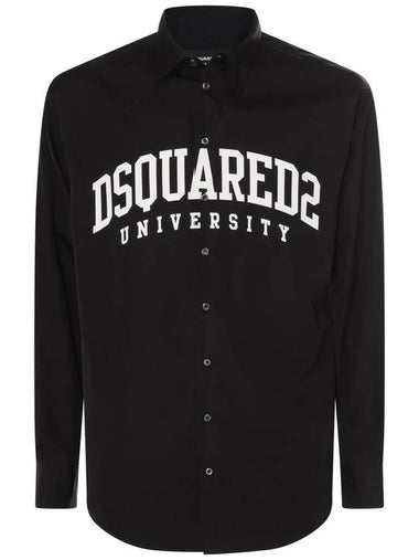 23 fw Black Cotton Shirt S74DM0768S36275900 B0480965517 - DSQUARED2 - BALAAN 1