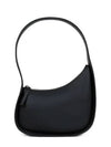 Half Moon Leather Shoulder Bag Black - THE ROW - BALAAN 3