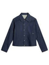 La Veste De Nimes Jao Boxy Denim Jacket Navy Brown - JACQUEMUS - BALAAN 2