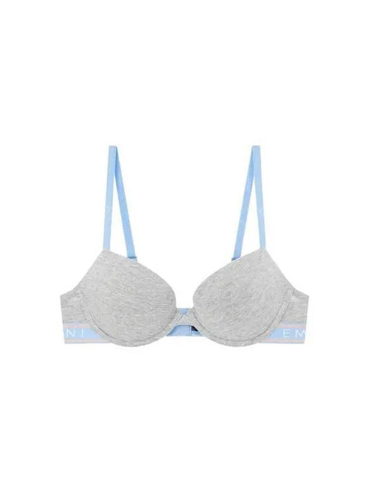 UNDERWEAR Women s Logo Banded Cotton Push Up Bra Melange Gray - EMPORIO ARMANI - BALAAN 1