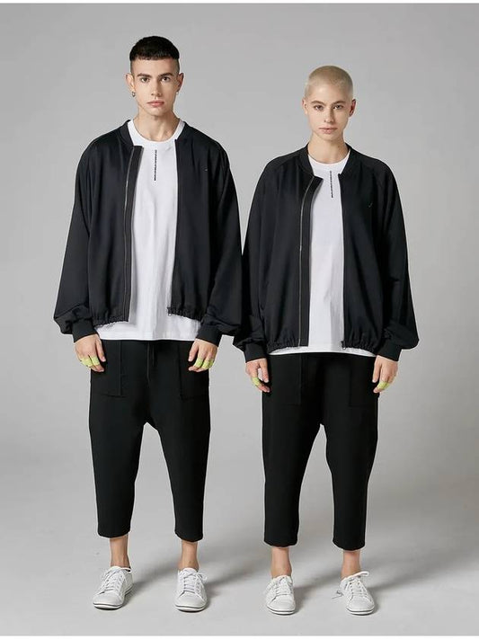 AU02PT02 Crop baggy pantsblack - ATHPLATFORM - BALAAN 2